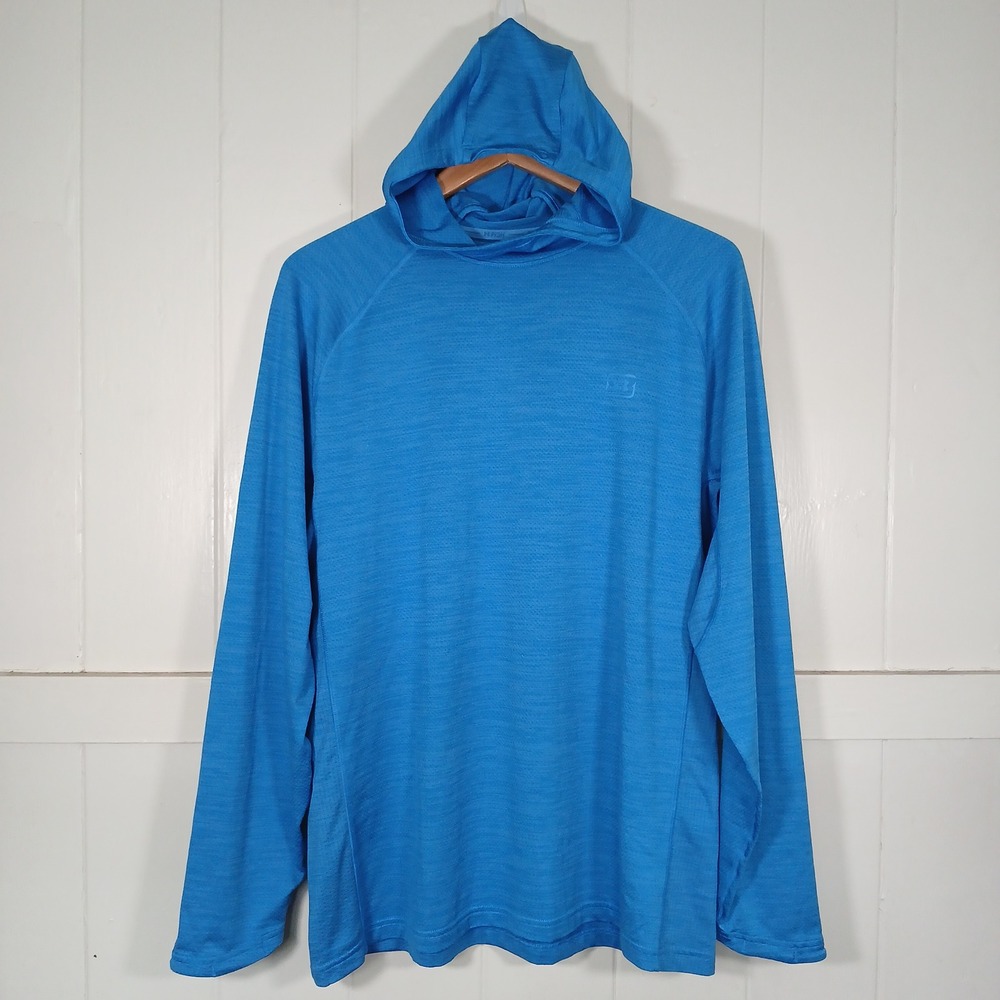 Under Armour Fishing Hoodie Mens XL Blue Lightweight Long Sleeve Performance Top